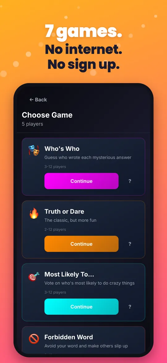 The list of 7 games